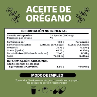 Foto 6 | Suplemento Alimenticio Beyond Vitamins Aceite De Oregano Orgánico Natural Con Carvacrol 180 Cápsulas