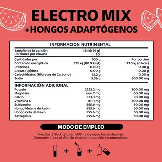 Foto 4 | Suplemento Alimenticio Beyond Vitamins Electrolitos Sin Azúcar En Polvo Sandia Efervescente Con Hongos 20 Sticks