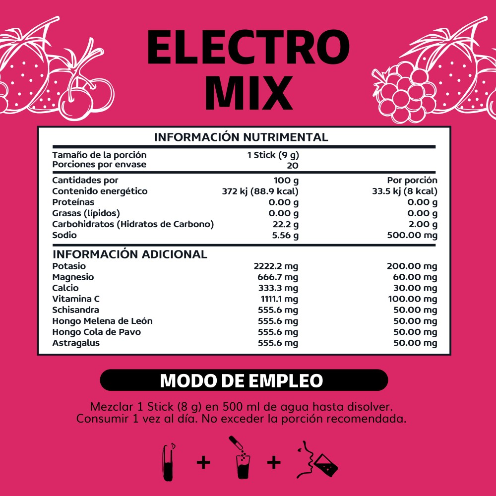 Foto 5 pulgar | Suplemento Alimenticio Beyond Vitamins Electrolitos Sin Azúcar En Polvo Frutos Rojos Efervescente Con Hongos 20 Sticks