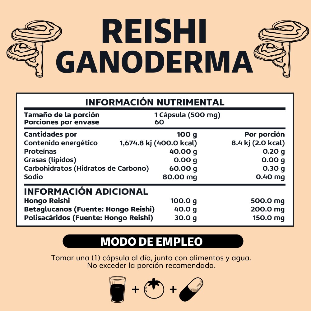 Foto 7 pulgar | Suplemento Alimenticio Beyond Vitamins Reishi Ganoderma Alto En Betaglucanos Y Polisacáridos 60 Cápsulas