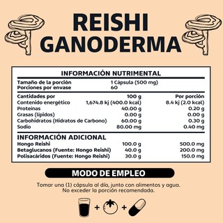 Foto 6 | Suplemento Alimenticio Beyond Vitamins Reishi Ganoderma Alto En Betaglucanos Y Polisacáridos 60 Cápsulas