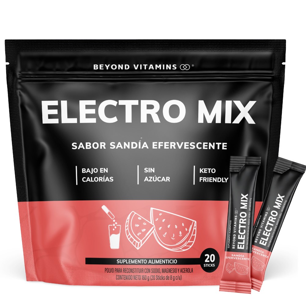 Foto 1 | Suplemento Alimenticio Beyond Vitamins Electrolitos Sin Azúcar En Polvo Sandia Efervescente 20 Sticks