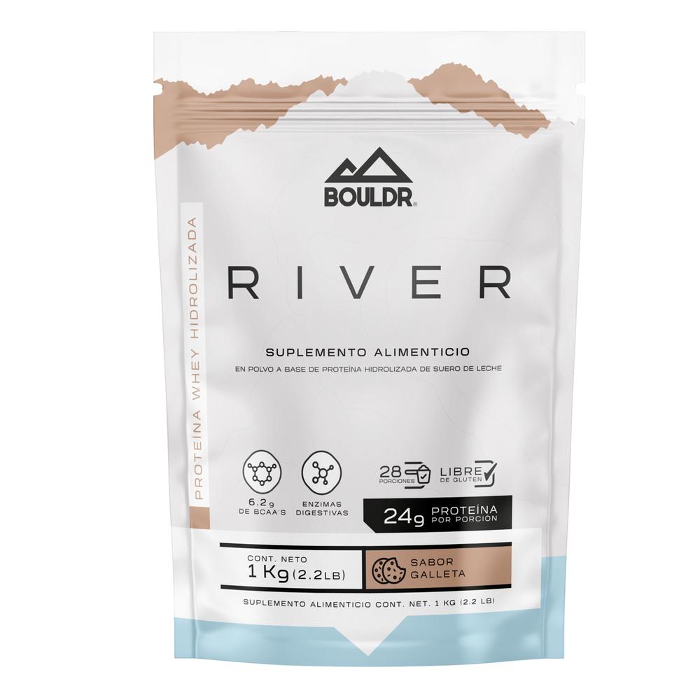 Foto 2 pulgar | Proteína Whey Hidrolizada River 1 Kg Galleta Bouldr