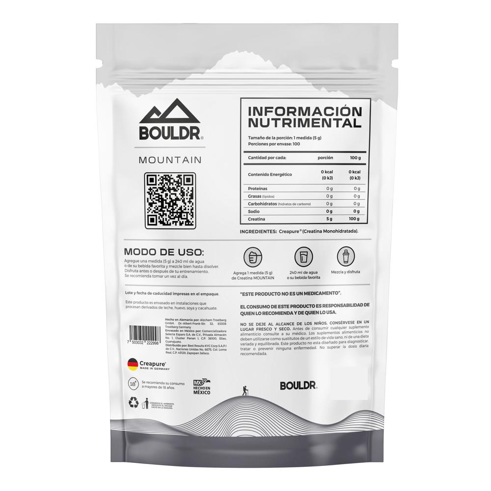 Foto 3 pulgar | Creatina Creapure  Mountain 500 Grs Sabor Natural Bouldr
