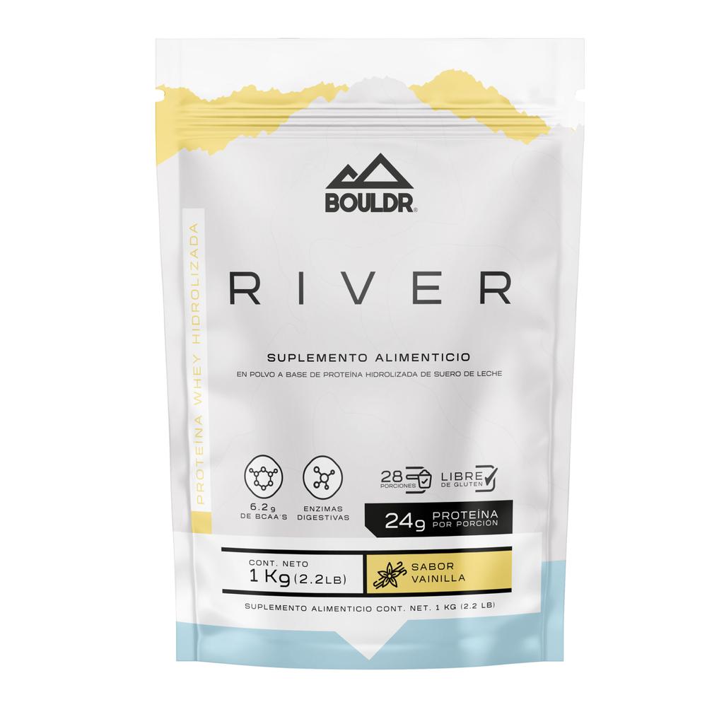 Foto 2 pulgar | Proteína Whey Hidrolizada River 1 Kg Vainilla Bouldr