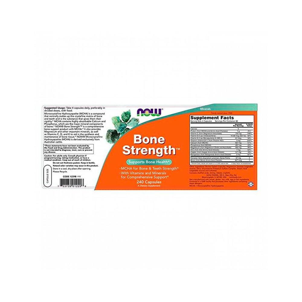 Foto 3 pulgar | Vitaminas Now Bone Strength 120 Cápsulas