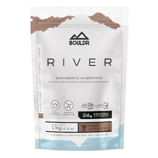 Foto 1 | Proteína Whey Hidrolizada River 1 Kg Chocolate Bouldr