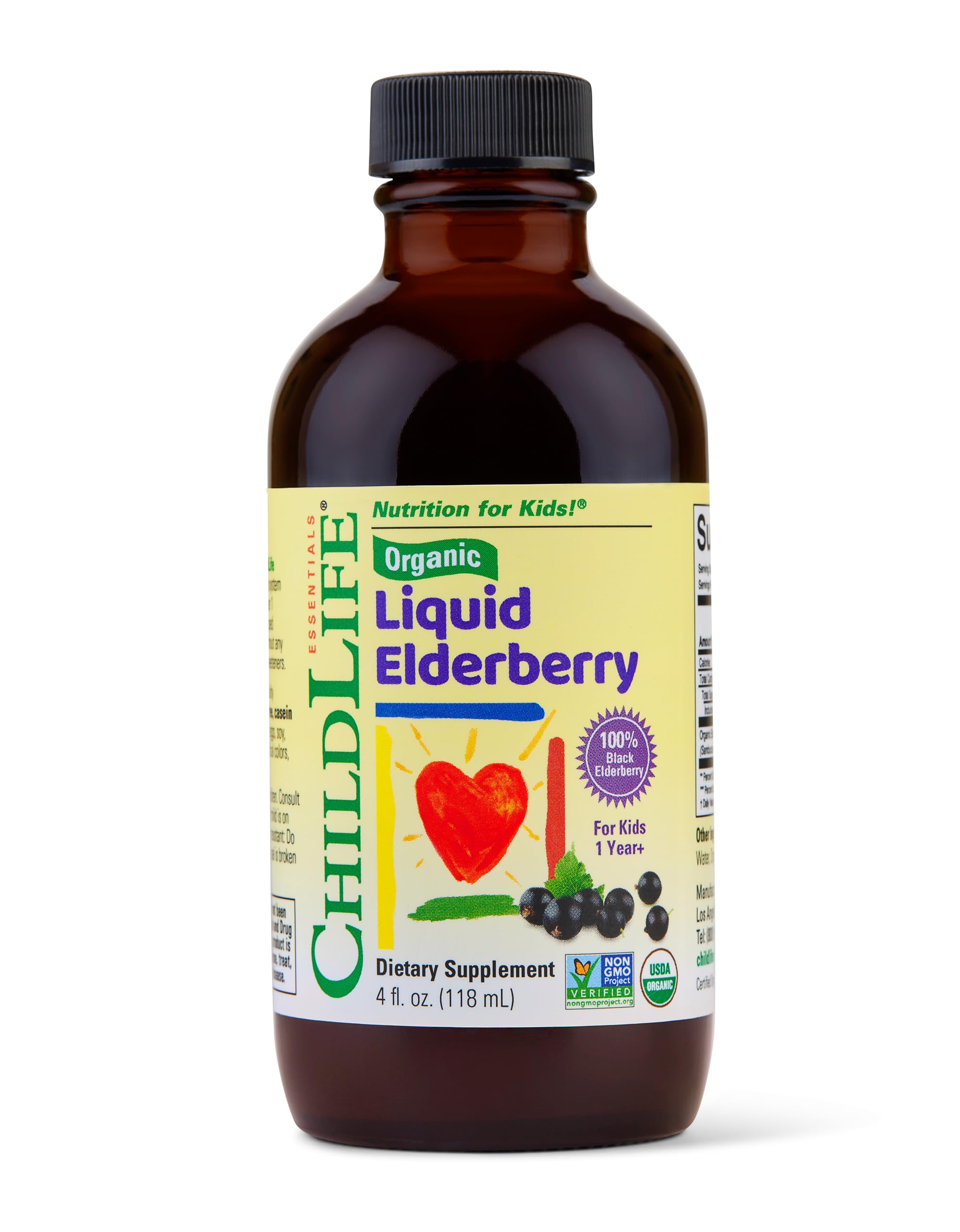 Foto 2 pulgar | Suplementos Nutricionales de Fibra Dietética Childlife Elderberry 118 ml - Venta Internacional