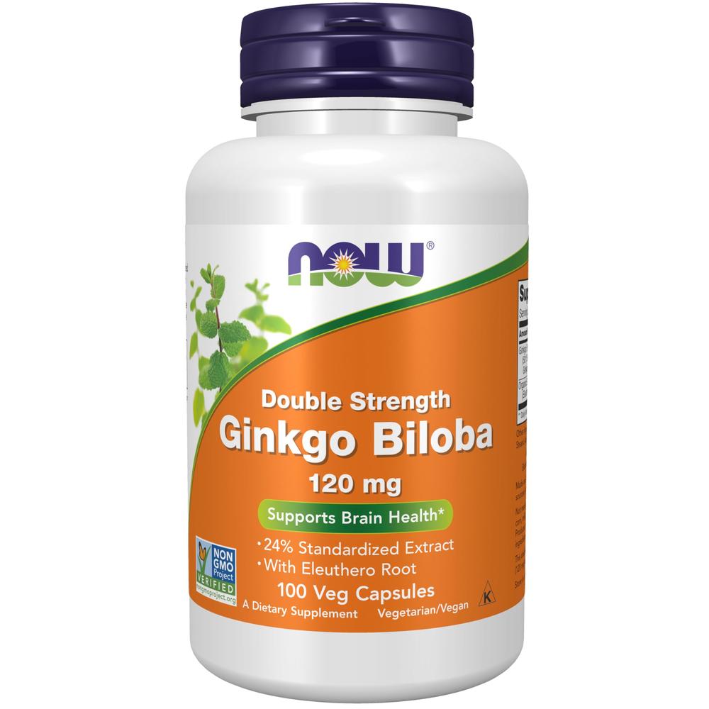 Now Ginkgo Biloba 120 Mg 100 Cápsulas