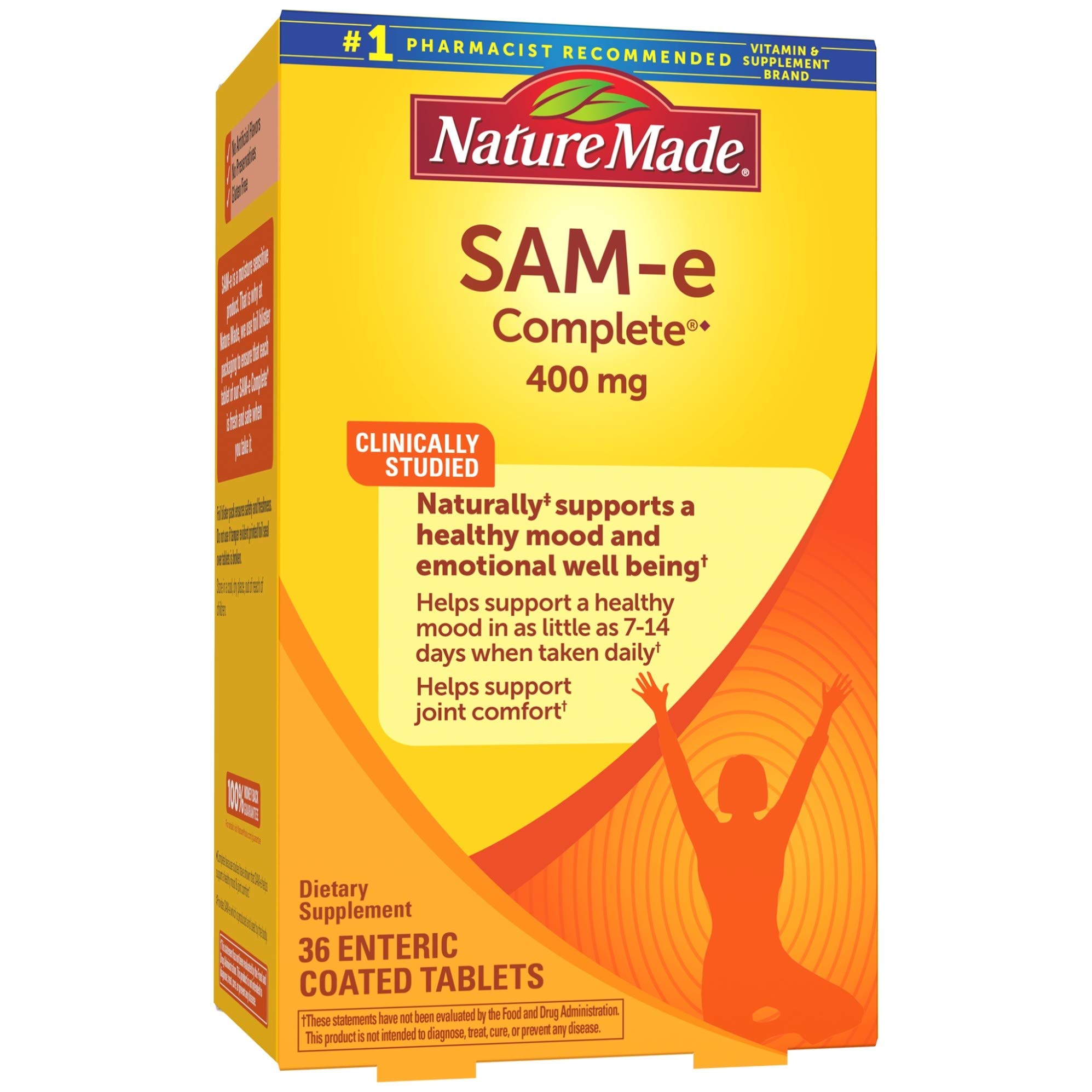Foto 2 pulgar | Suplemento Nature Made Sam-e Complete 400 Mg 36 Comprimidos - Venta Internacional