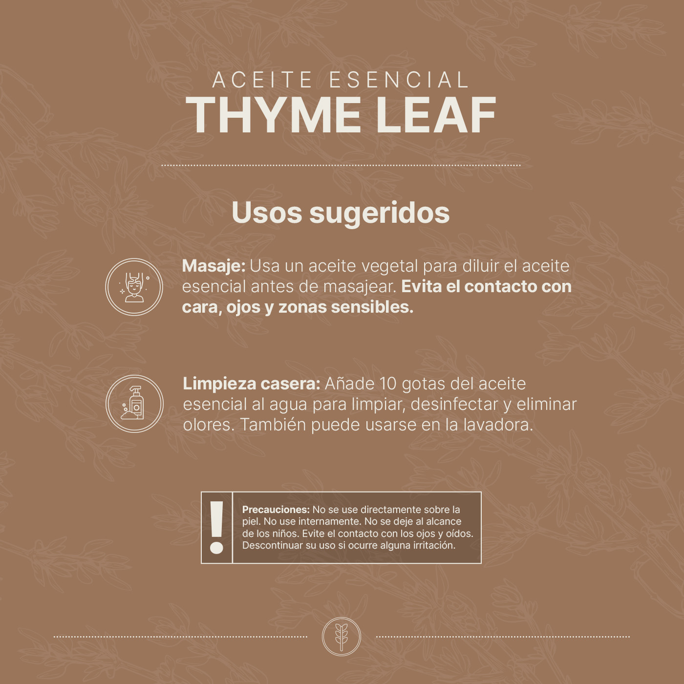Foto 5 pulgar | Aceite Esencial de Tomillo B Life 50 ml