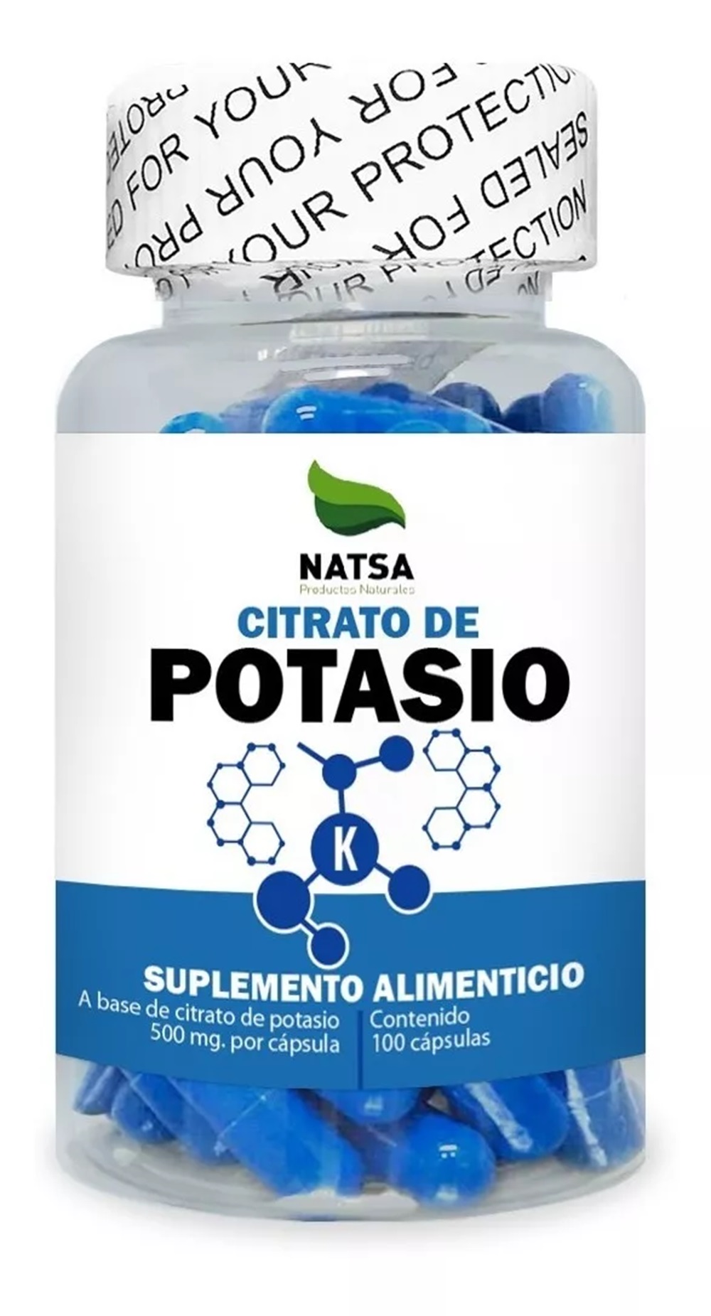 Foto 2 pulgar | Citrato De Potasio Natsa 100 Cápsulas