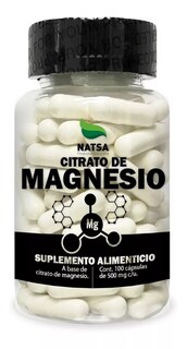 Foto 1 | Citrato De Magnesio Natsa 100 Cápsulas