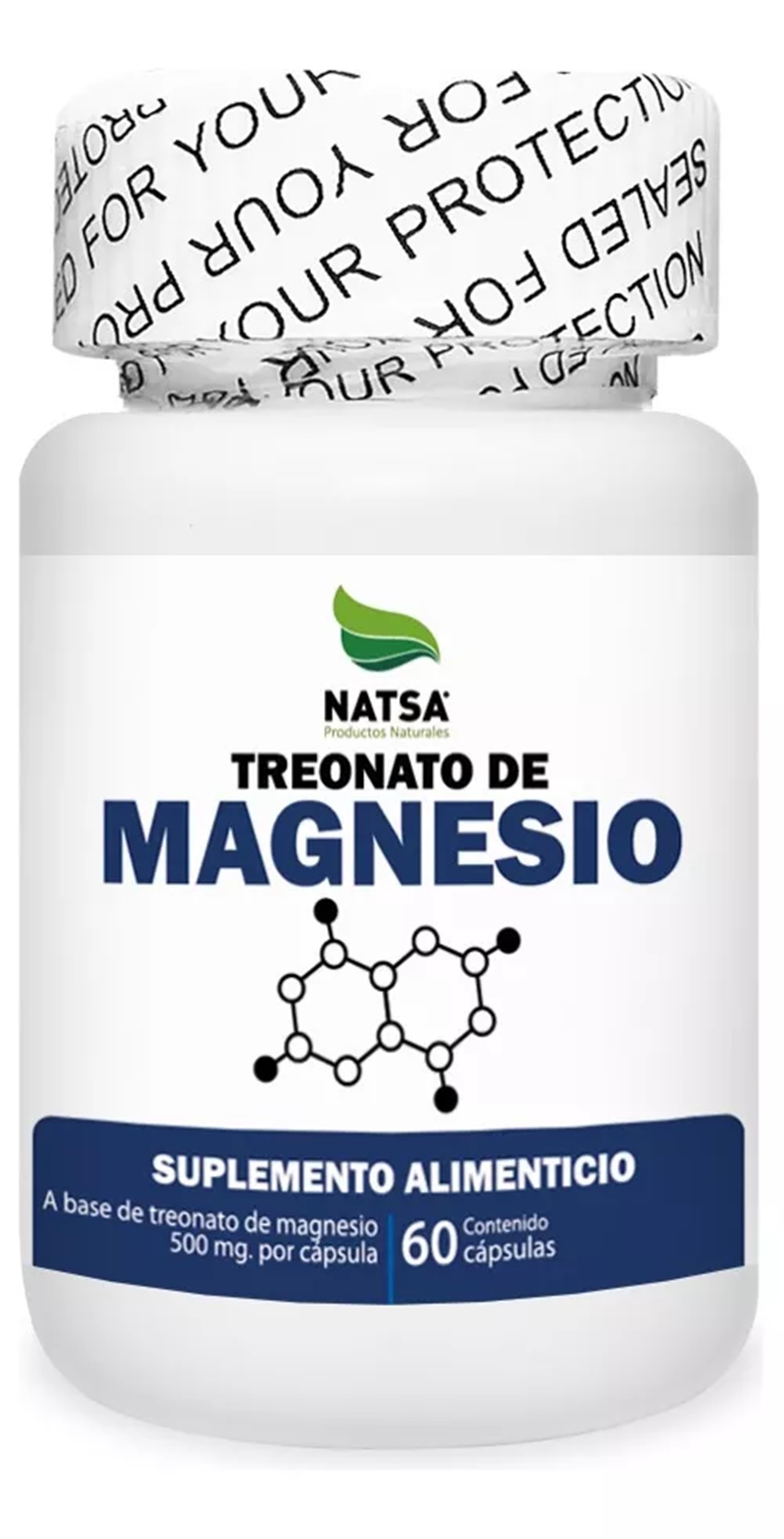 Treonato De Magnesio Natsa 60 Cápsulas