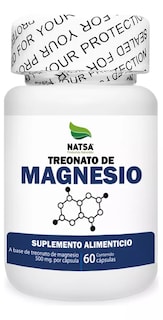Foto 1 | Treonato De Magnesio Natsa 60 Cápsulas