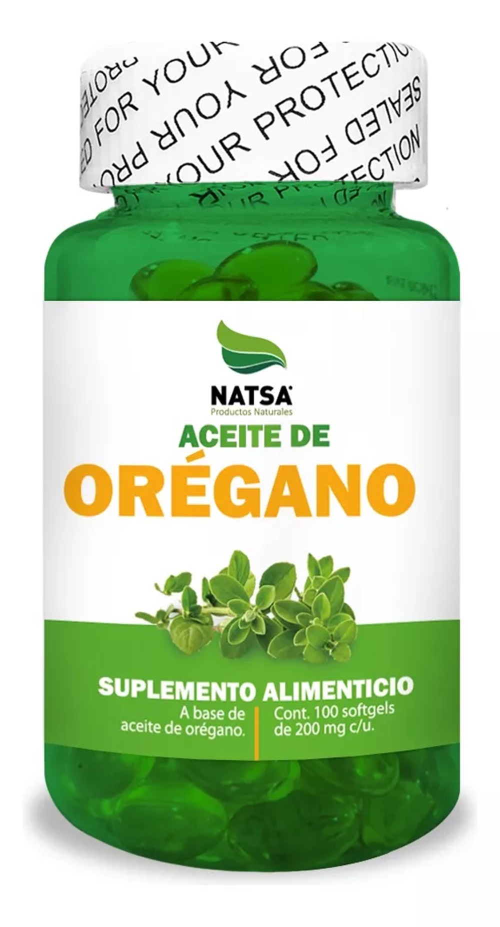 Foto 2 pulgar | Aceite De Orégano Natsa 100 Cápsulas
