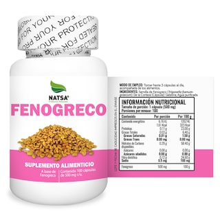 Foto 2 | Fenogreco Natsa 100 Cápsulas
