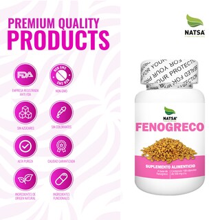 Foto 4 | Fenogreco Natsa 100 Cápsulas