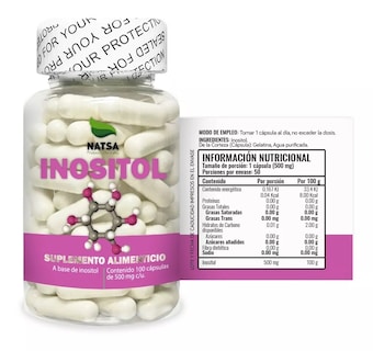 Foto 2 | Inositol Natsa 100 Cápsulas