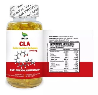 Foto 2 | Suplemento Alimenticio Cla Natsa 100 Cápsulas