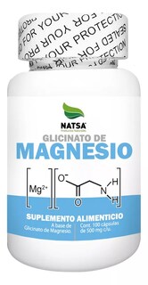 Foto 1 | Suplemento Alimenticio Glicinato de Magnesio Natsa 100 Cápsulas