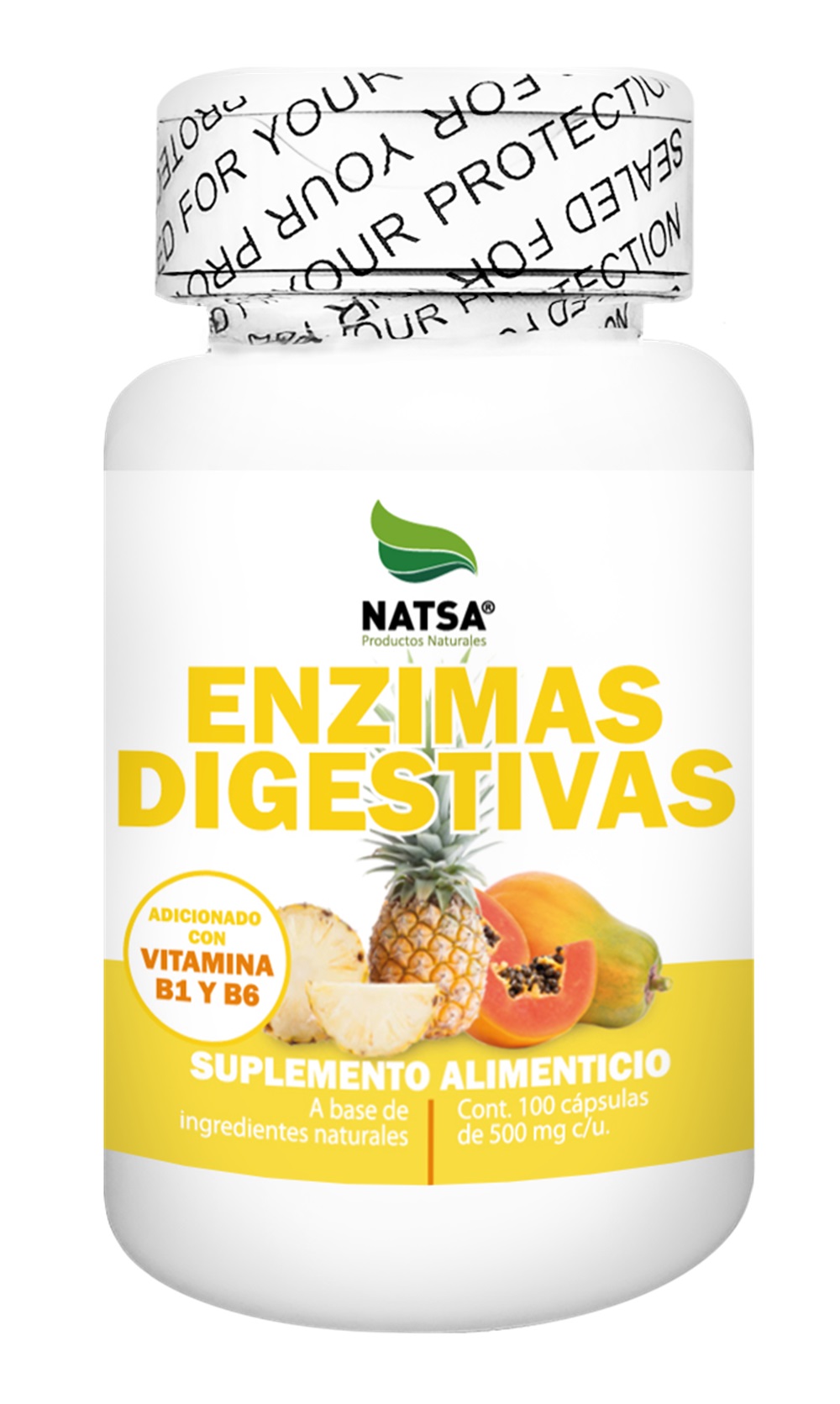 Foto 1 | Suplemento Alimenticio Enzimas Digestivas Natsa 100 Cápsulas