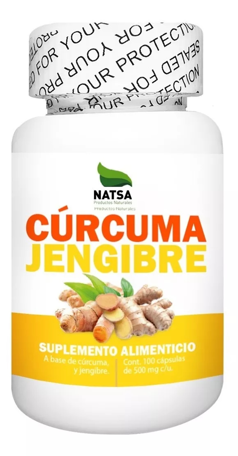 Foto 2 pulgar | Cúrcuma Y Jengibre Natsa 100 Cápsulas