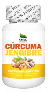 Foto 1 | Cúrcuma Y Jengibre Natsa 100 Cápsulas