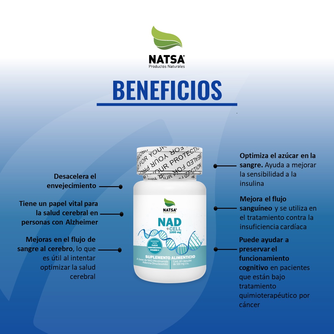 Foto 4 pulgar | Suplemento Nad+cell Natsa 60 Cápsulas
