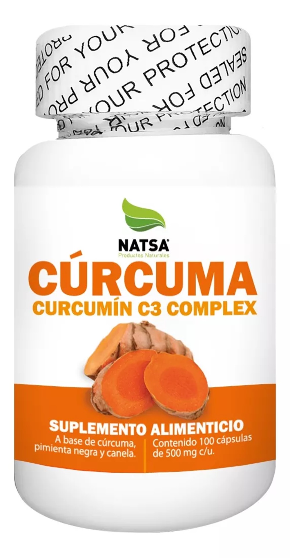 Foto 2 pulgar | Suplemento Alimenticio Cúrcuma Complex Natsa 100 Cápsulas