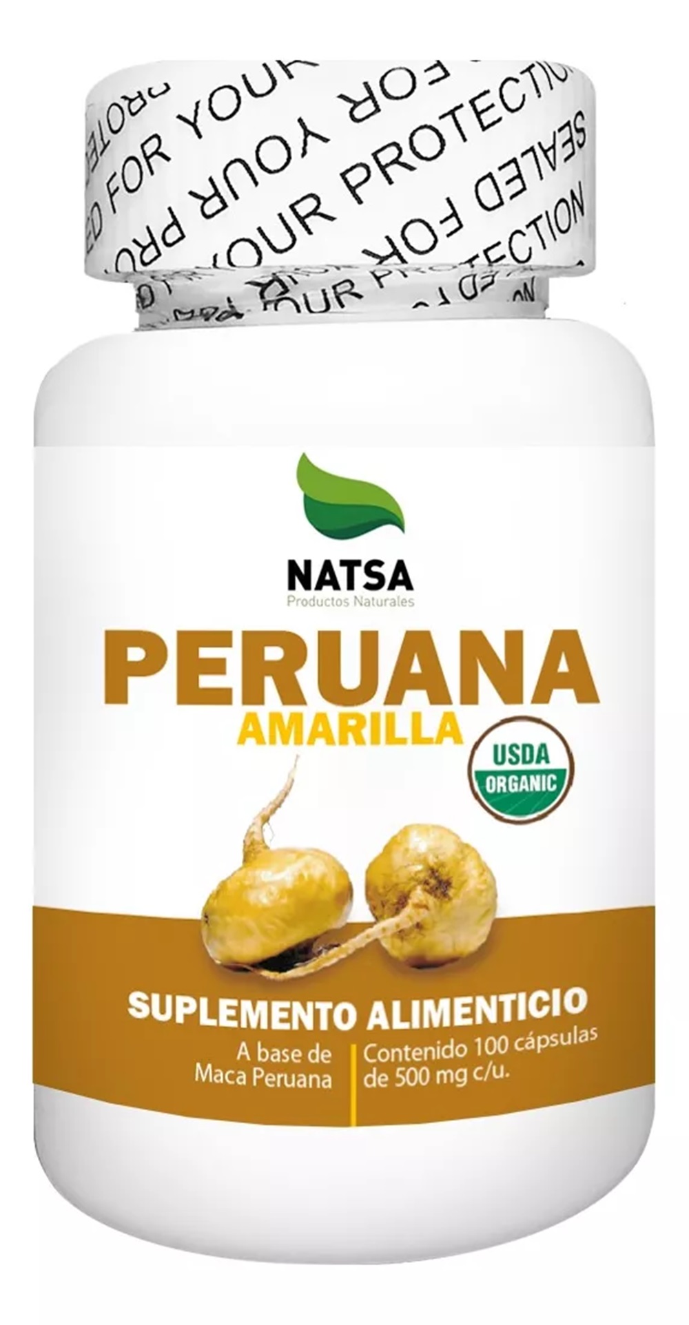 Foto 2 pulgar | Maca Amarilla Natsa 100 Cápsulas