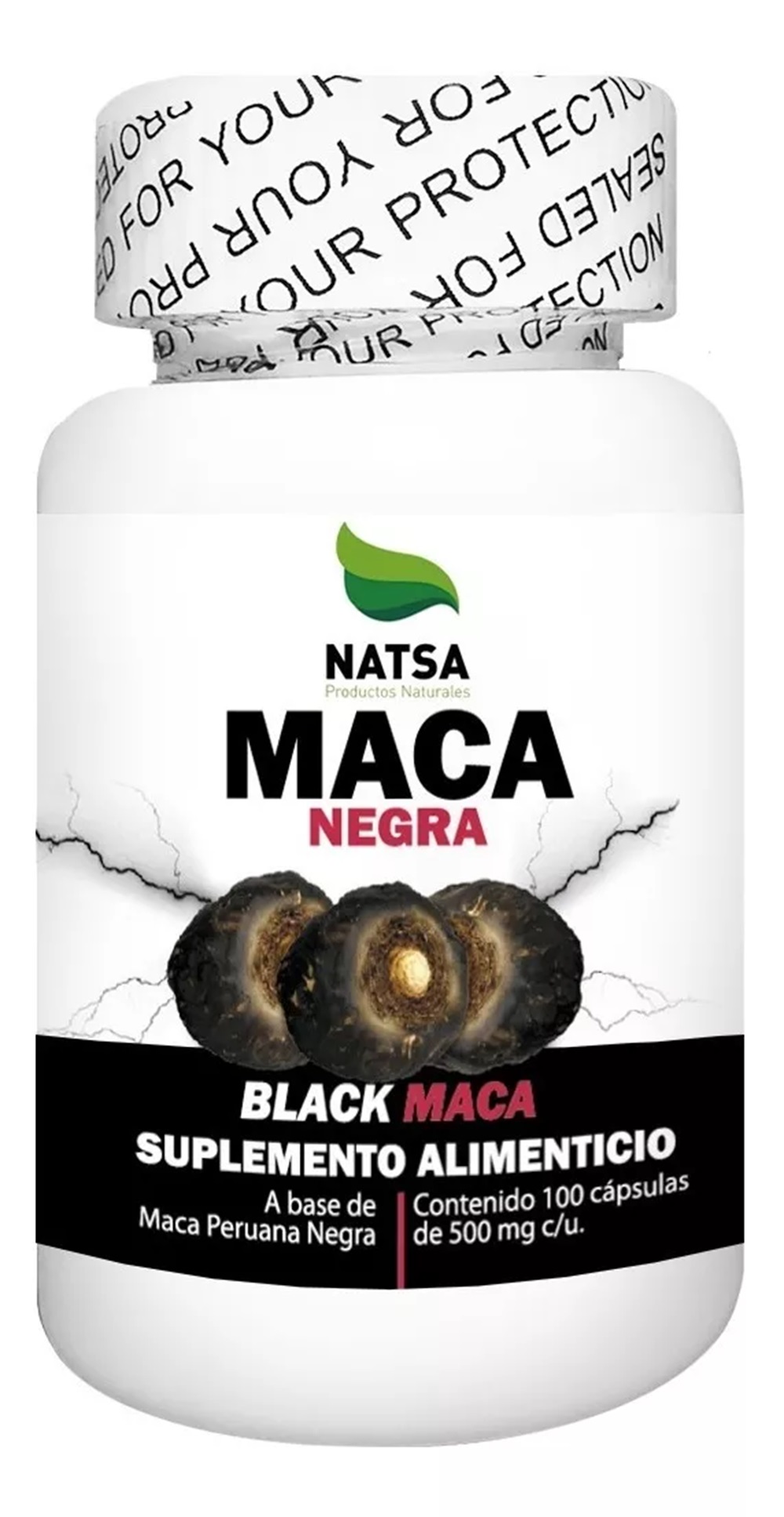 Foto 2 pulgar | Suplemento de Maca Negra Natsa Premium en Cápsulas - 100 Unidades