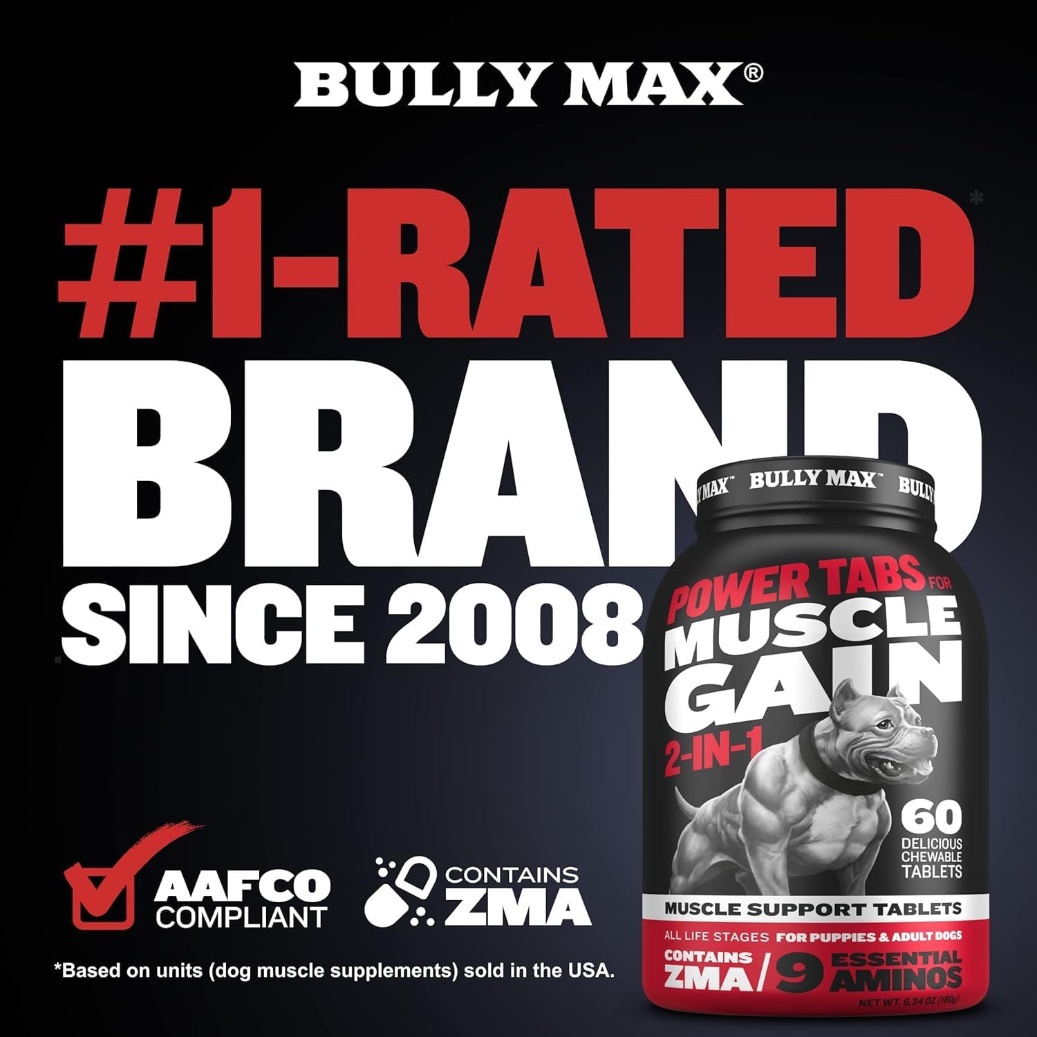 Foto 4 pulgar | Suplemento Bully Max 2 En 1 Muscle Builder Para Perros, 60 Comprimidos - Venta Internacional.