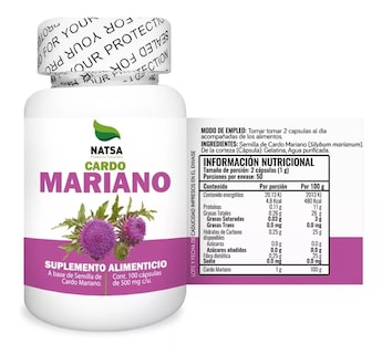 Foto 2 | Cápsulas de Cardo Mariano Natsa Premium para tu Salud