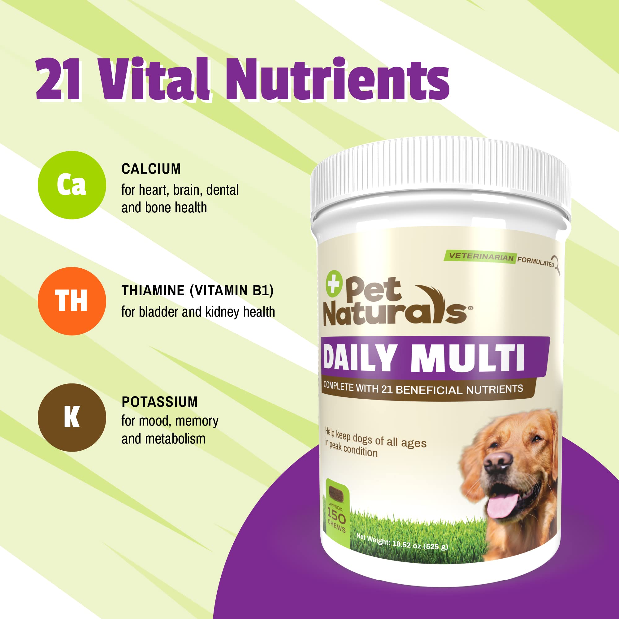 Foto 7 pulgar | Multivitamínico Diario Supplement Pet Naturals 150 Masticables Para Perros - Venta Internacional.