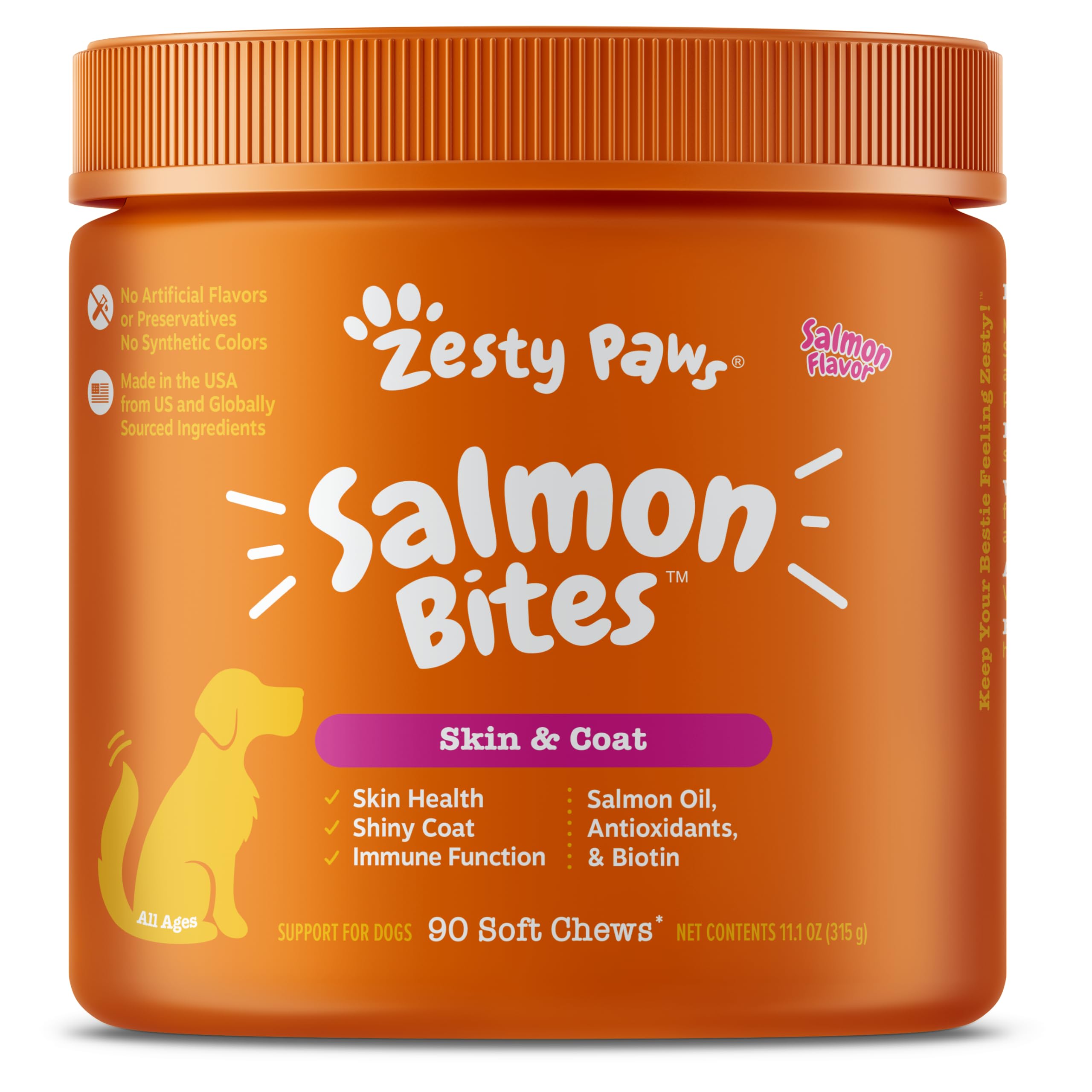 Foto 2 pulgar | Suplemento Para Perros Zesty Paws Salmon Bites Omega 3, 90 Unidades - Venta Internacional.