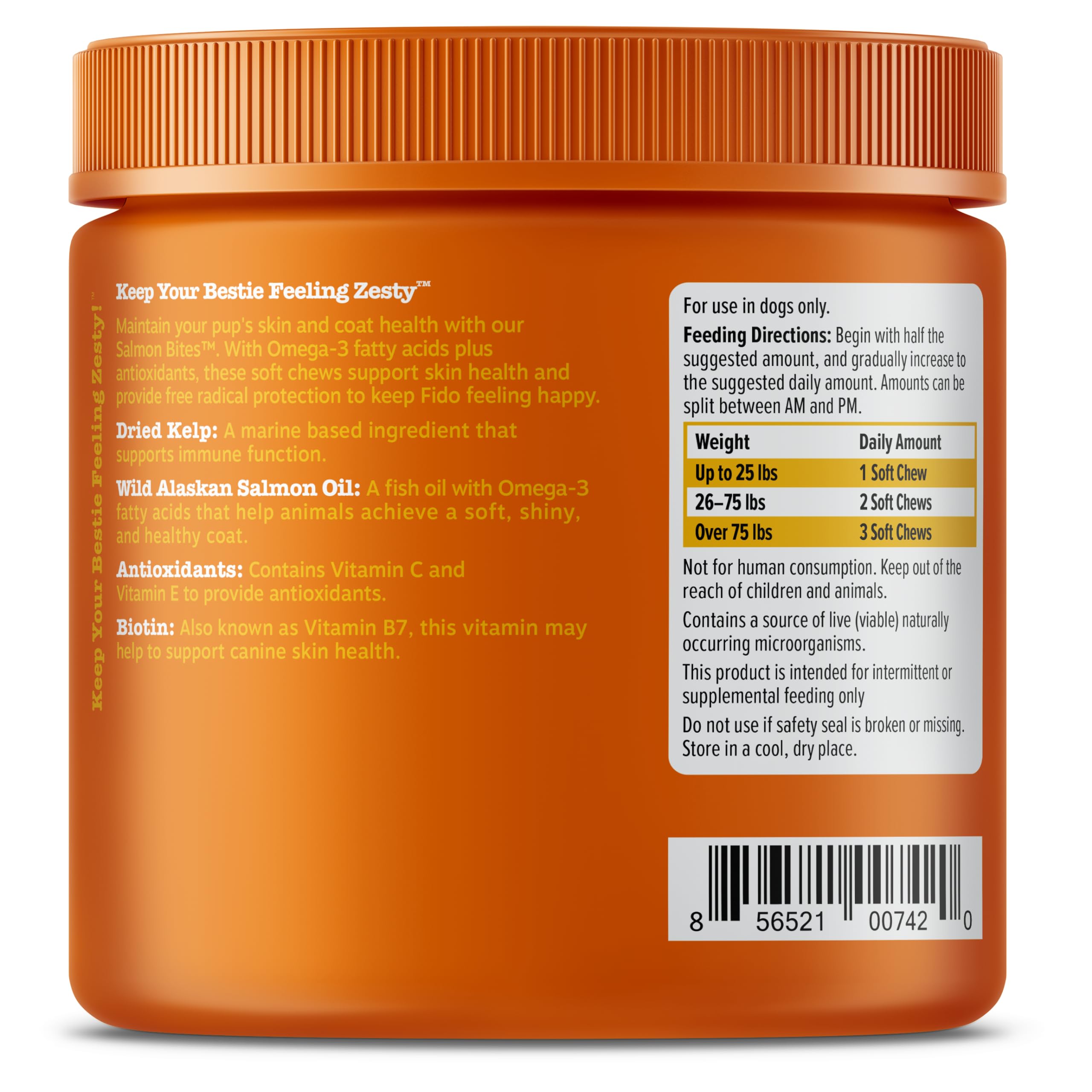Foto 7 pulgar | Suplemento Para Perros Zesty Paws Salmon Bites Omega 3, 90 Unidades - Venta Internacional.