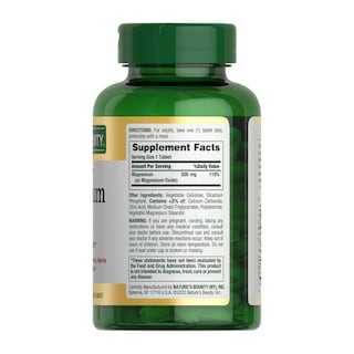 Foto 6 | Suplemento Nature's Bounty Magnesio 500 Mg 200 Comprimidos - Venta Internacional.