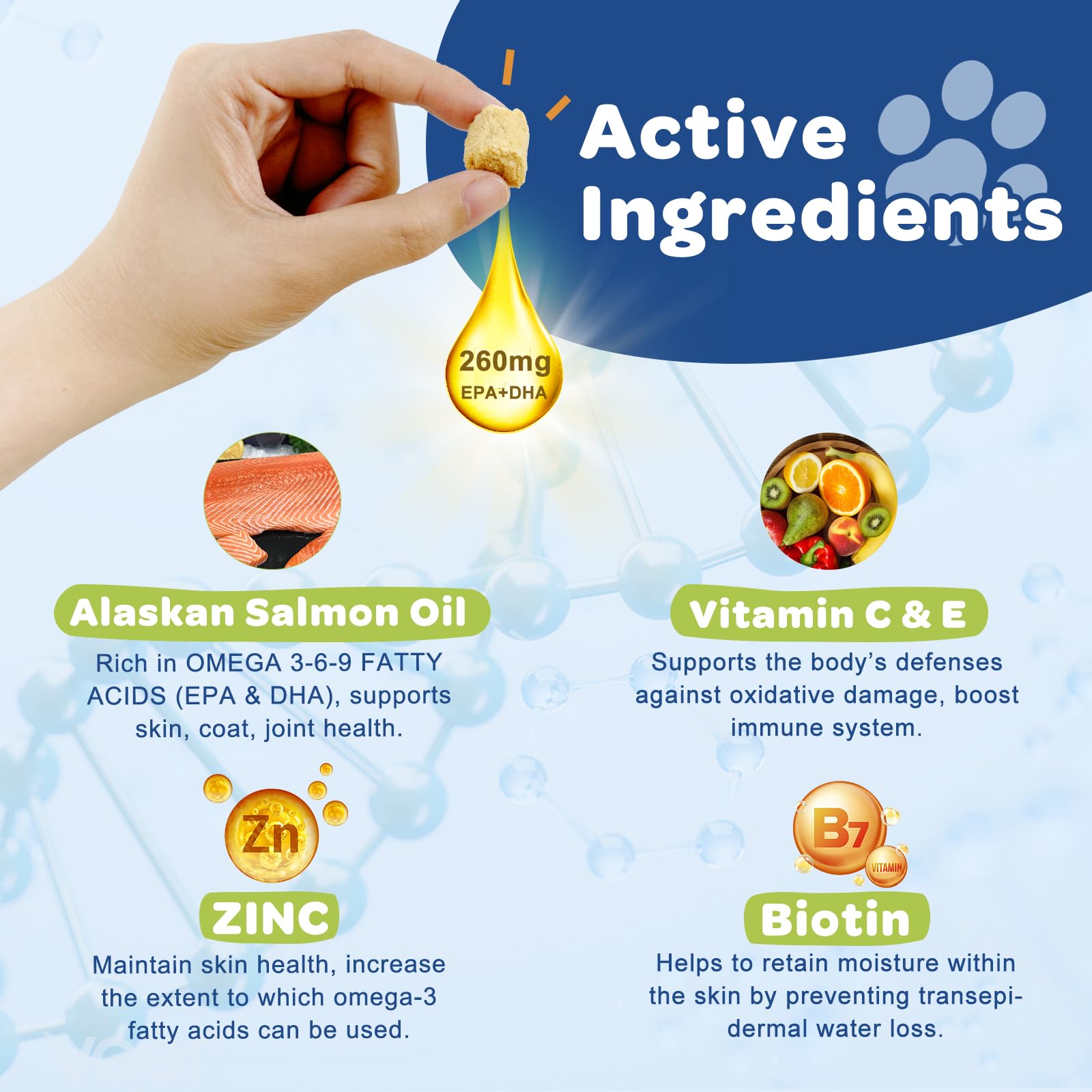 Foto 4 pulgar | Suplemento De Aceite De Pescado Omega 3 De Nature Target Para Perros, 120 Unidades - Venta Internacional.