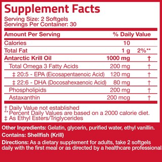 Foto 3 | Suplemento De Aceite De Krill Antártico Bronson, 1000 Mg, 60 Cápsulas Blandas - Venta Internacional.