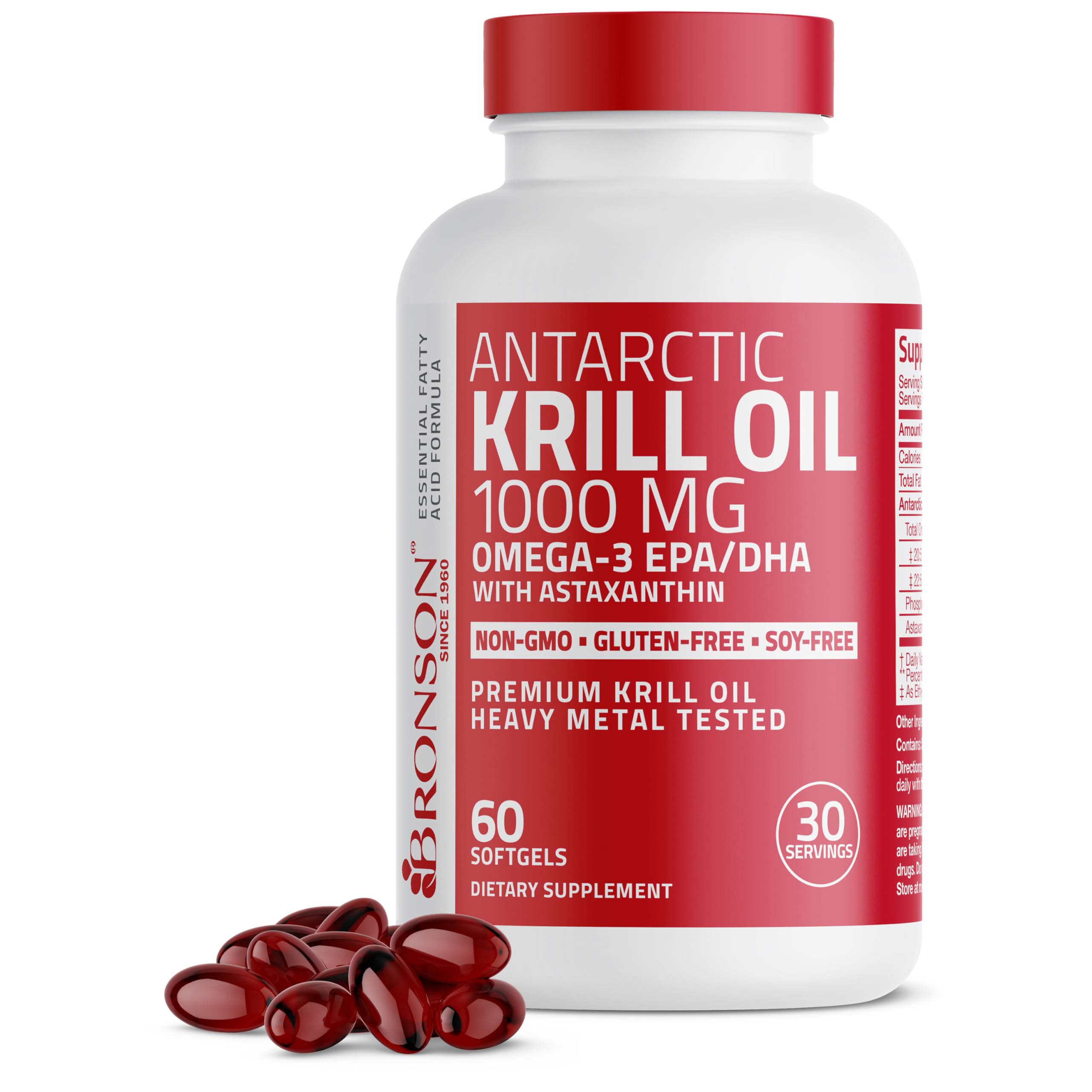 Foto 7 pulgar | Suplemento De Aceite De Krill Antártico Bronson, 1000 Mg, 60 Cápsulas Blandas - Venta Internacional.