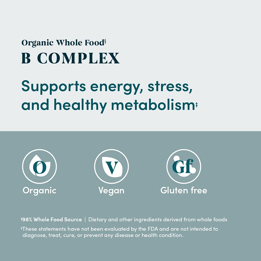 Foto 6 pulgar | Suplemento Amazon Elements Organic Whole Food B Complex 60 Comprimidos - Venta Internacional.