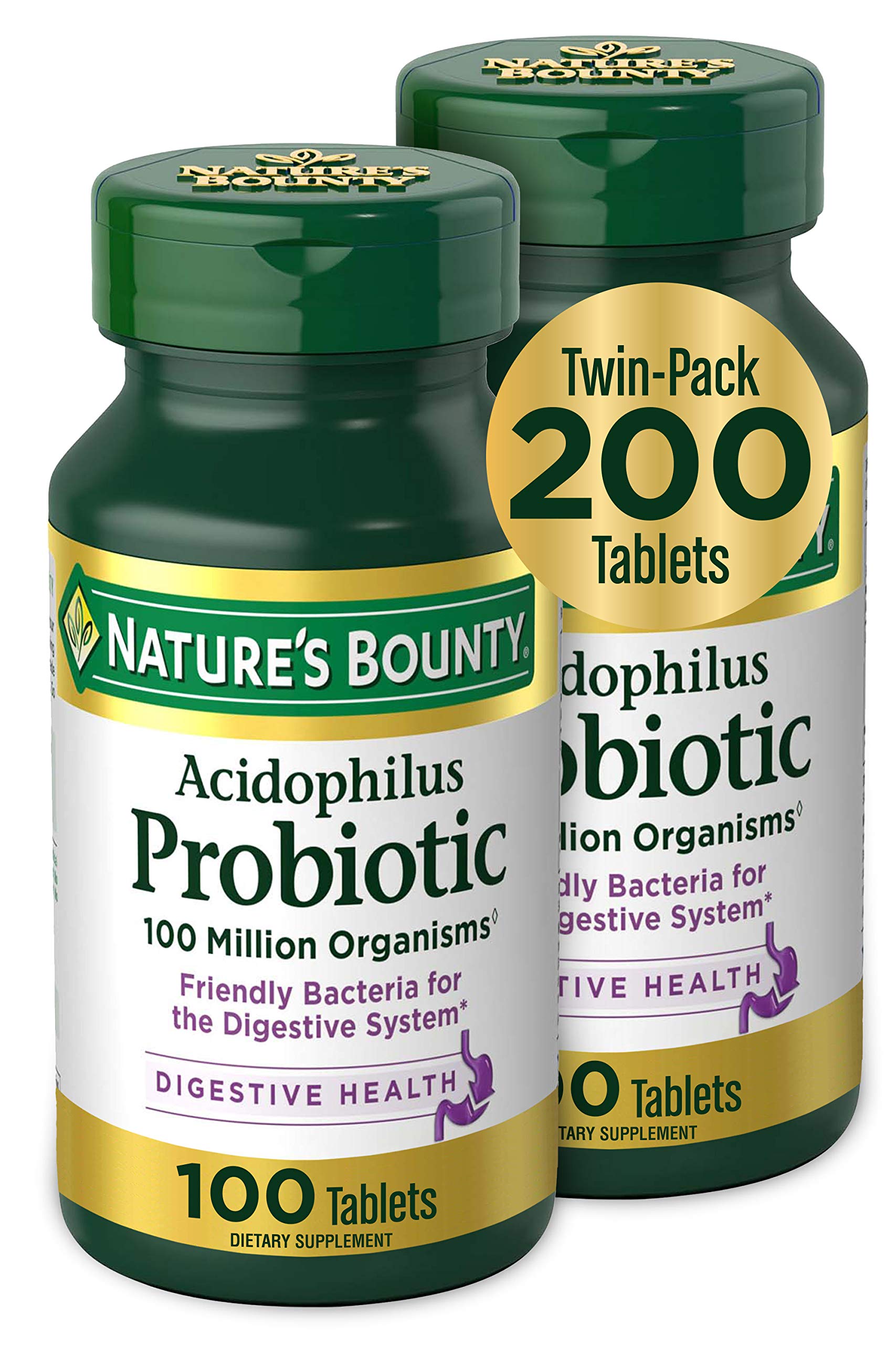 Foto 2 pulgar | Suplemento Probiótico Nature's Bounty Acidophilus, 100 Unidades - Venta Internacional.