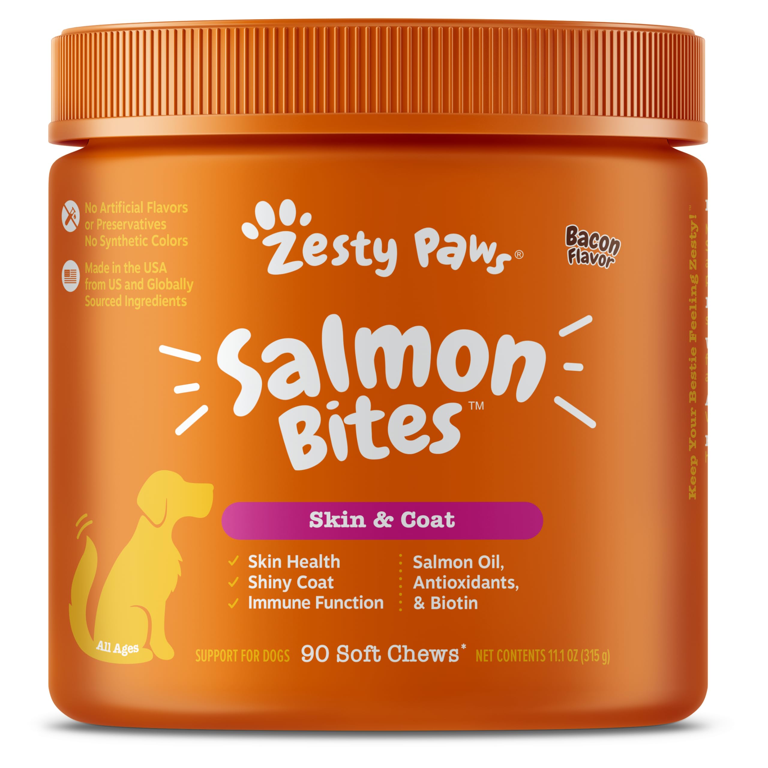 Foto 2 pulgar | Suplemento Para Perros Zesty Paws Salmon Bites Omega 3, 90 Unidades - Venta Internacional.