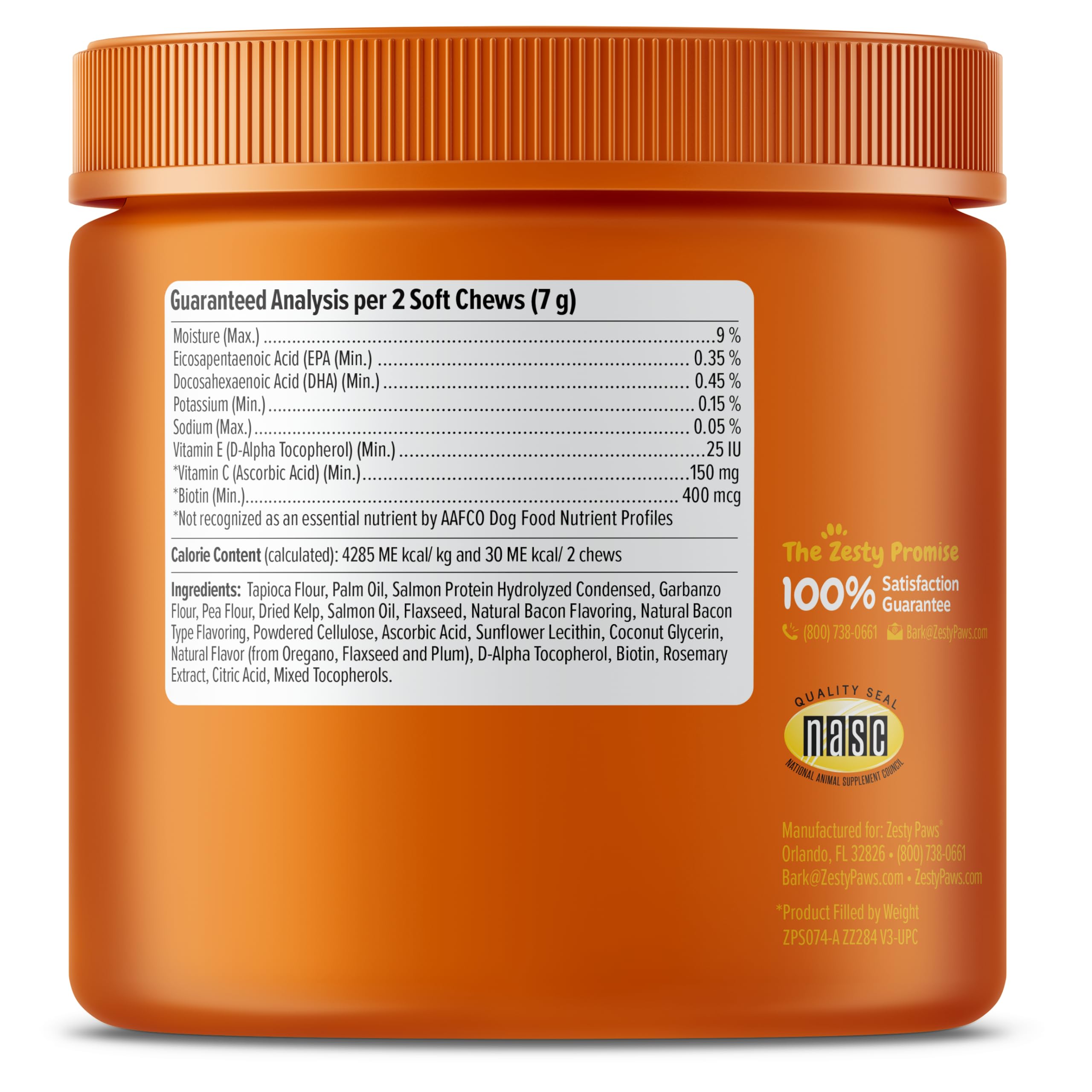 Foto 6 pulgar | Suplemento Para Perros Zesty Paws Salmon Bites Omega 3, 90 Unidades - Venta Internacional.