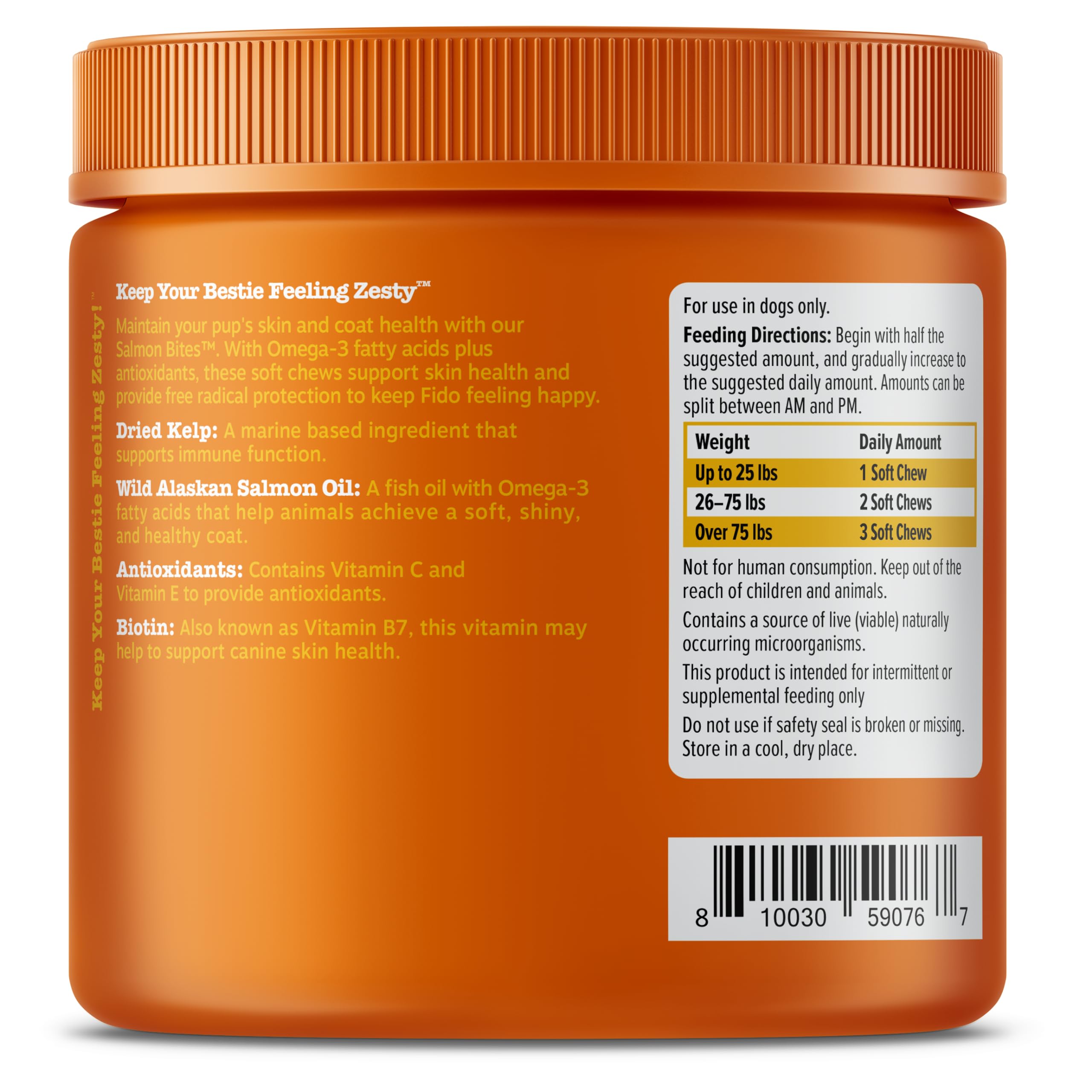 Foto 7 pulgar | Suplemento Para Perros Zesty Paws Salmon Bites Omega 3, 90 Unidades - Venta Internacional.