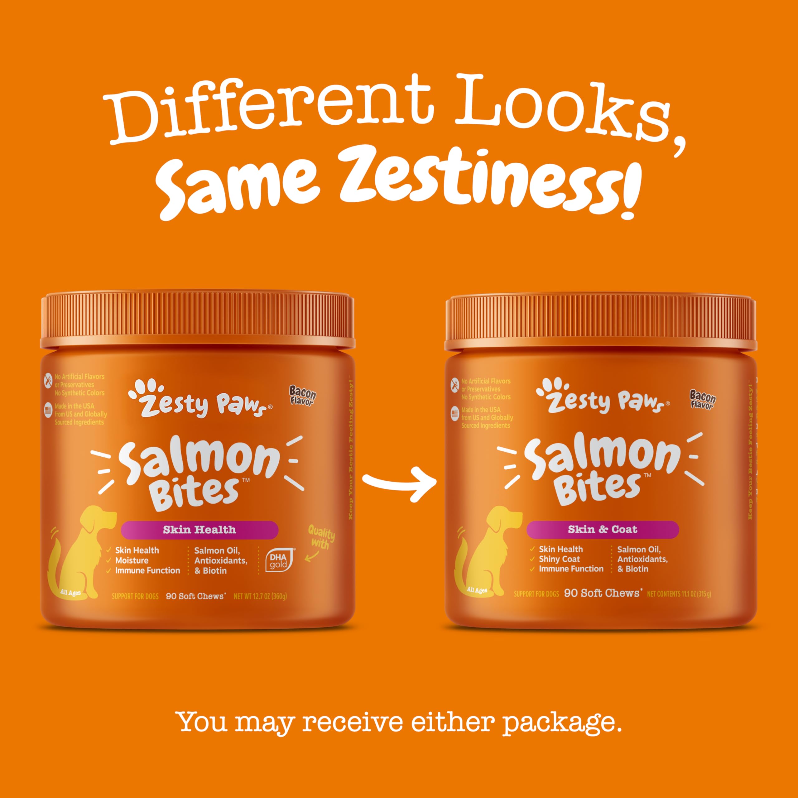 Foto 8 pulgar | Suplemento Para Perros Zesty Paws Salmon Bites Omega 3, 90 Unidades - Venta Internacional.