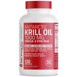 Foto 5 | Suplemento De Aceite De Krill Antártico Bronson, 1000 Mg, 120 Cápsulas Blandas - Venta Internacional.