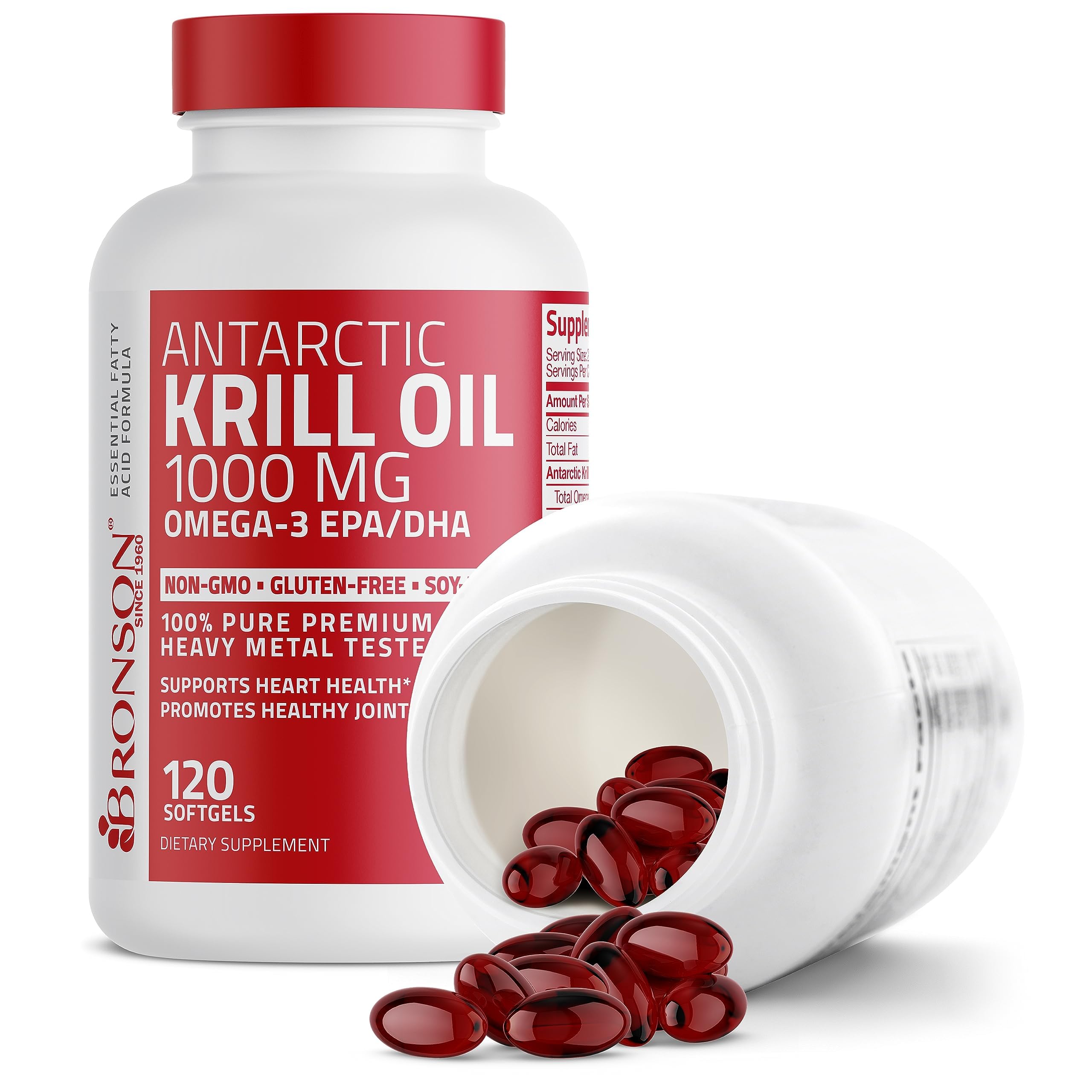 Foto 7 pulgar | Suplemento De Aceite De Krill Antártico Bronson, 1000 Mg, 120 Cápsulas Blandas - Venta Internacional.