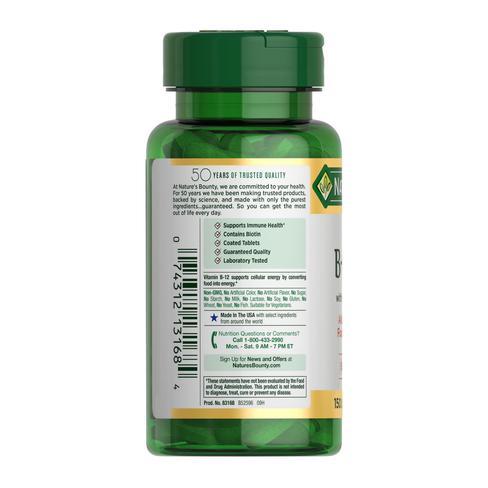 Foto 8 pulgar | Suplemento Nature's Bounty Super B Complex 150 Tabletas - Venta Internacional.